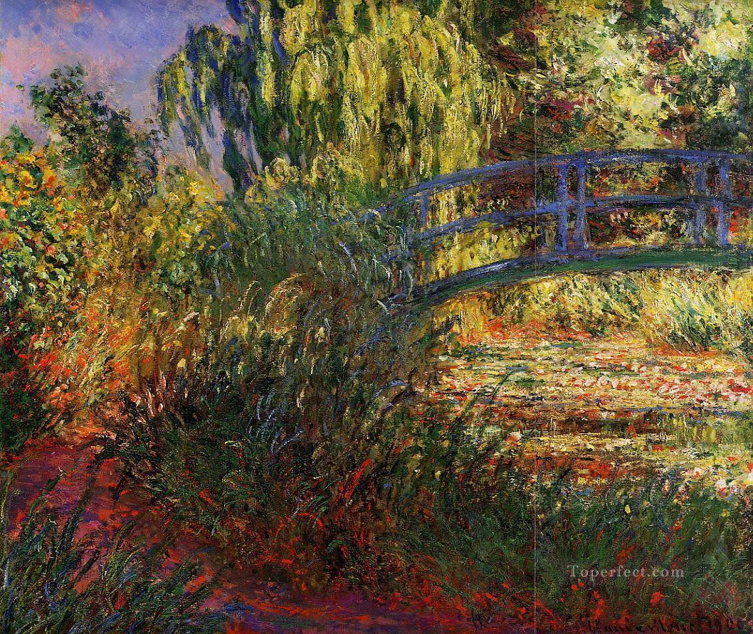 Camino a lo largo del estanque de nenúfares Claude Monet Pintura al óleo